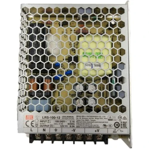 Détail de Alimentation Mean Well LRS 100 12V DC, Noir