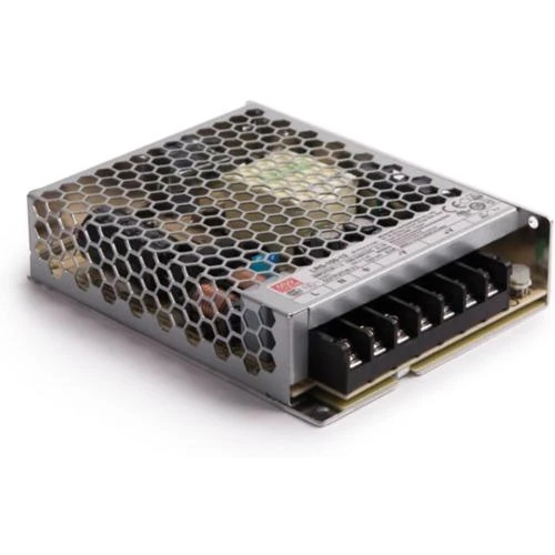 Zoom sur Alimentation Mean Well LRS 100 12V DC, Noir