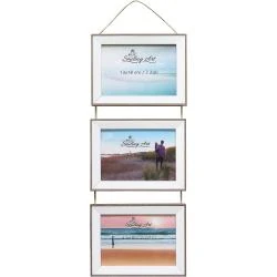 Cadre photo mural collage bois MDF, vitre verre