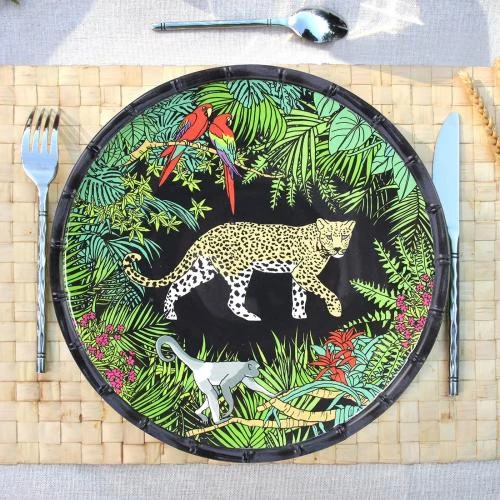 Détail de Assiette Plate Melamine Pure Jungle Les Jardins de la Comtesse