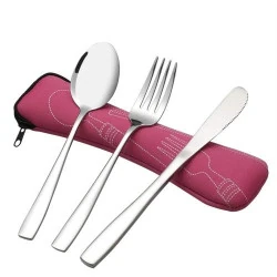Mayish Set Couverts Acier Inoxydable Portable Camping