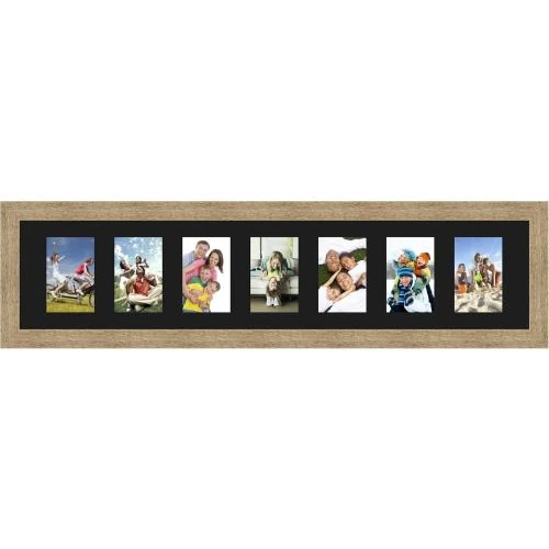 Cadres Photos Multivues Noir, Mural Naturel Beige - Vue principale