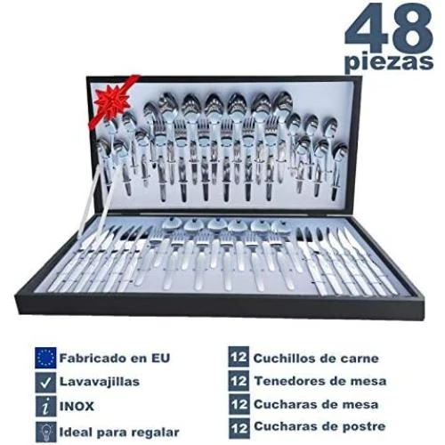 Détail de Coffret cadeau 48 couverts luxe La Vida en Led