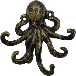 Support de Clés Octopus Méditerranéen en Fonte Bronze
