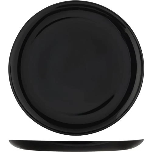 Détail de Piatto Pizza H Amp H Vetro Opale Nero 32cm