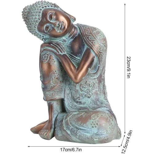 Détail de Statue Bouddha Bronze Résine Tissting, Décoration Intérieure