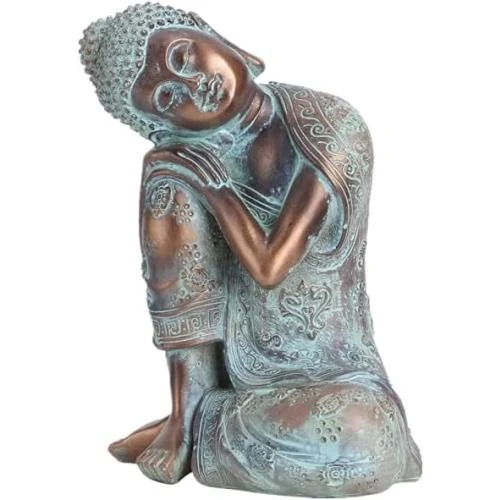 Statue Bouddha Bronze Résine Tissting, Décoration Intérieure - Vue principale