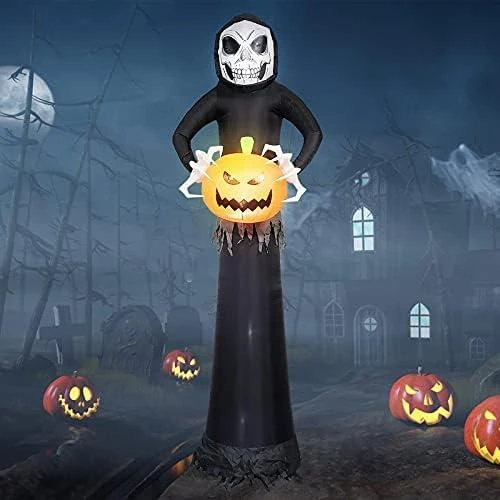 Gonflables Halloween Fantôme, Citrouille, Décoration LED Jardin - Vue principale