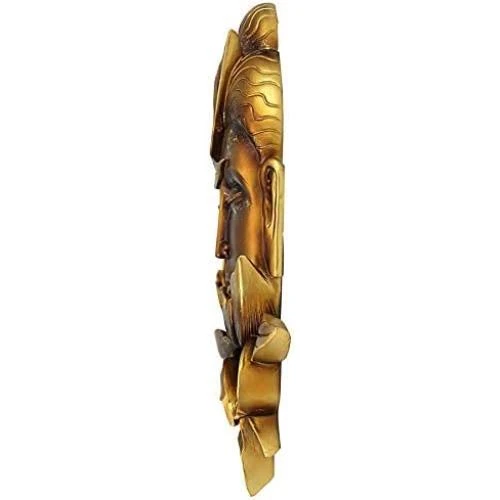 Zoom sur Sculpture murale Bouddha doré, Divinité lumineuse Design Toscano