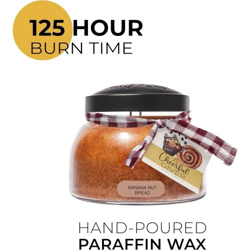 Zoom sur Bougie A Cheerful Giver, Banana Nut Bread, Parfum généreux