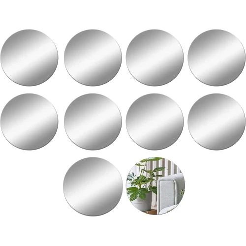 Miroir Mural Autocollant ZESABGE, Acrylique Rond 10 pièces - Vue principale
