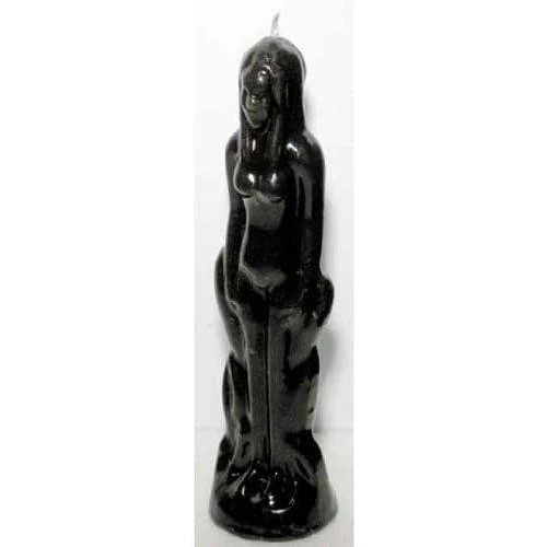 Bougie féminine noire, protection, sorts, puissance personnelle - Vue principale