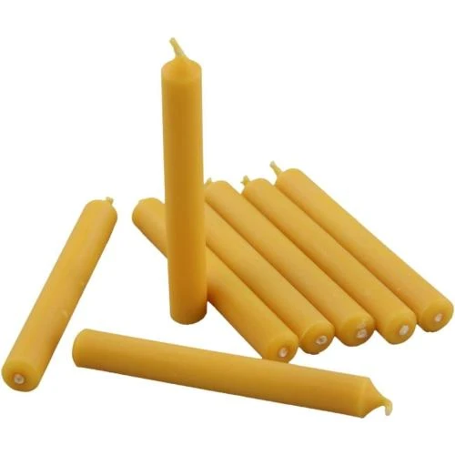 Détail de Bougies pyramides, 20 unités, cire d'abeille pure, Noël