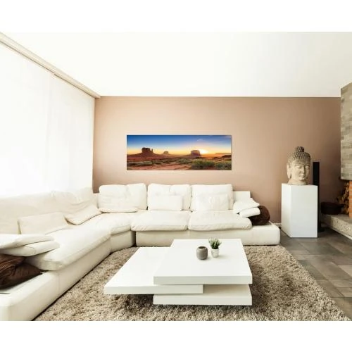 Zoom sur Toile panoramique Monument Valley, Paul Sinus Art