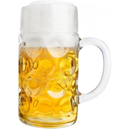 Zoom sur Chopes à bière en verre calibrées, VAN WELL, lot de 6