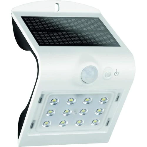 Zoom sur Applique murale LED solaire Guardian PIR blanc IP44