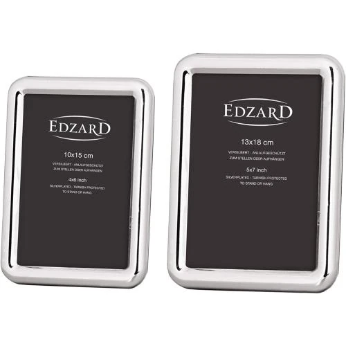 Zoom sur Cadre Photo Como EDZARD, argenté, résistant ternissement