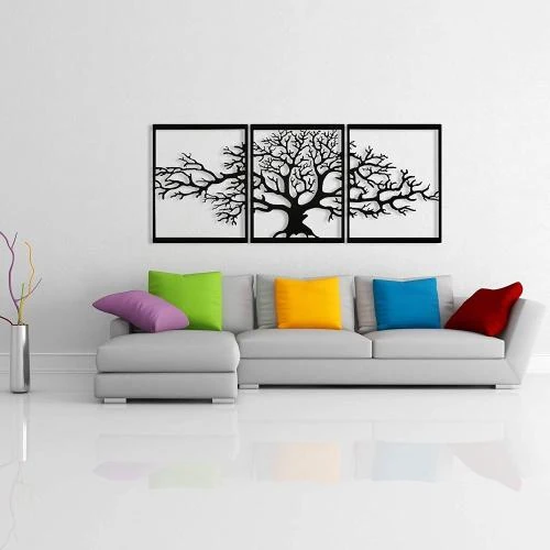 Zoom sur Décoration Murale Arbre de Vie, Métal, Salon, Chambre