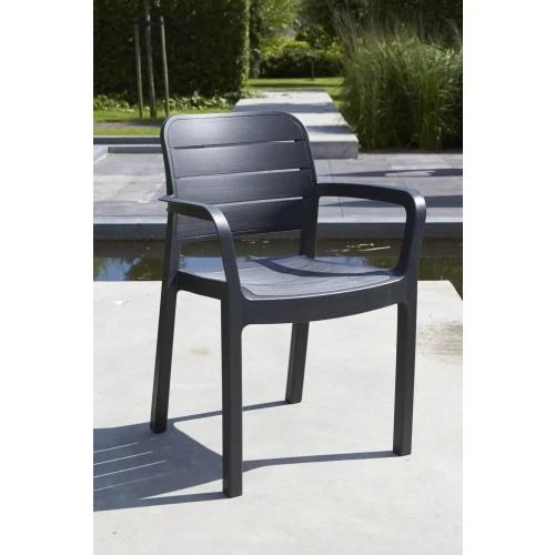 Détail de Chaise de Jardin Keter Tisara Gris Graphite Élégante