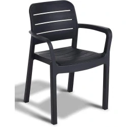 Chaise de Jardin Keter Tisara Gris Graphite Élégante