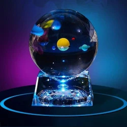 Lampe Veilleuse Galaxie en Cristal LED pour Chambre Bébé