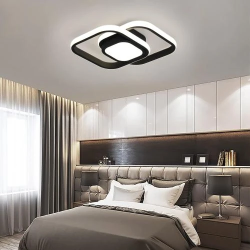 Détail de Plafonnier LED 24W Noir, 4000K, 2000LM, Cuisine, Balcon