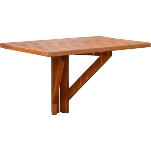Table balcon bois eucalyptus pliable Spetebo - Vue principale