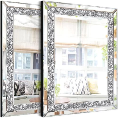 Miroirs muraux cristal, strass brillants, ZOLAPI - Vue principale