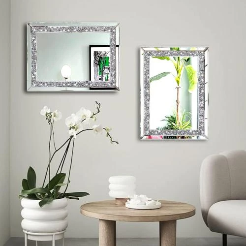 Zoom sur Miroirs muraux cristal, strass brillants, ZOLAPI
