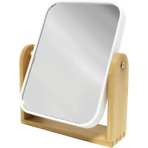 Zoom sur Miroir Double Face Smart Blanc, Douceur d'Intérieur, Bambou