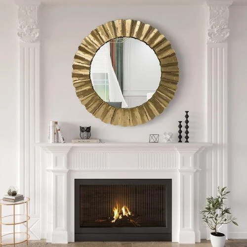 Zoom sur Miroir mural décoratif Joudia, design élégant, chic