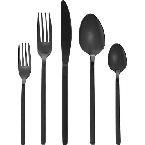 GRAWE Ménagère noire titane Lisbonne, 10 pièces inox - Vue principale