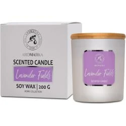 Bougie Parfumée Lavande, Cire de Soja, Aromathérapie Luxe