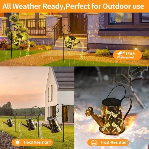 Zoom sur WolinTek Arrosoir Solaire, Guirlandes Lumineuses, Étanche