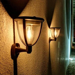 Lampe Solaire Extérieur LED Étanche, 2 Pack, Blanc Chaud