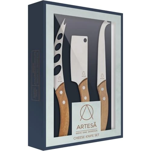 Détail de Ensemble couteaux fromage Artesa, acier inoxydable, boîte cadeau