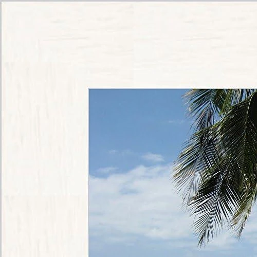 Zoom sur Cadre Photo Mural Blanc, Bois, 30x60 cm, Design Élégant