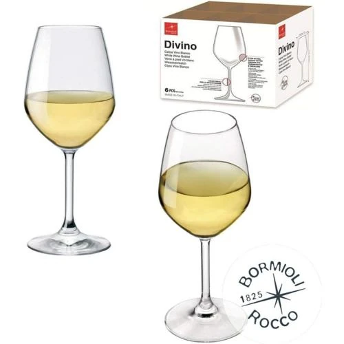 Zoom sur Calice Vino Bianco Bormioli Rocco, Set 12 Pièces
