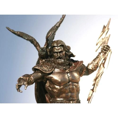 Statue Zeus Grec, Finition Bronze, Veronese - Vue principale