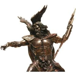 Statue Zeus Grec, Finition Bronze, Veronese en situation