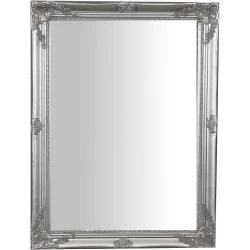 Miroir Mural Shabby Chic Argent Antique, Made in Italy