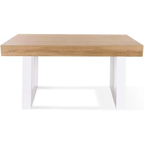 Zoom sur Table à Manger Rectangle Phoenix 6 Personnes Bois Blanc
