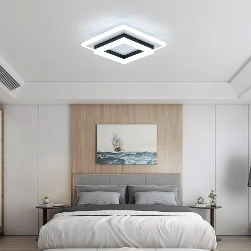 Détail de Plafonnier LED 24W, Luminaire Acrylique Moderne, Lumière Froide