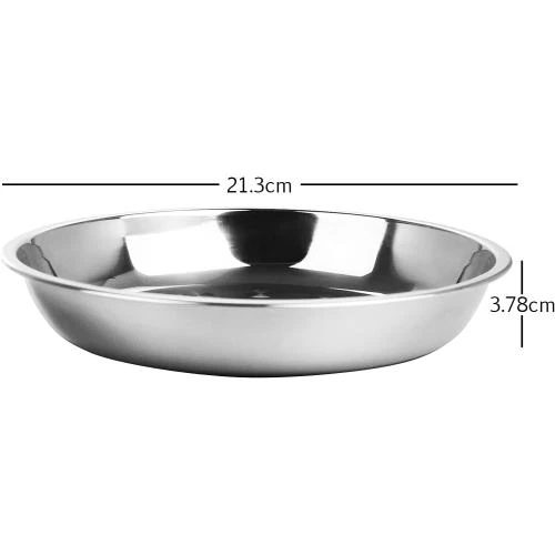 Détail de Assiettes rondes acier inoxydable, paquet de 4, Dehouse