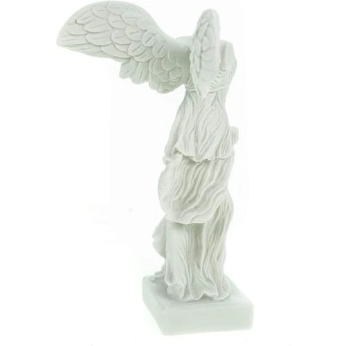 Zoom sur Sculpture Alabastre Samothrake, Nike, Décoration Blanche