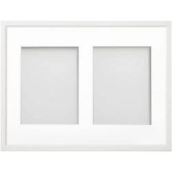 Lot 3 cadres photo multi ouvertures, blanc, design moderne