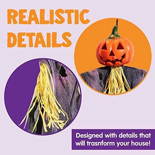 Zoom sur Décorations Halloween Fantômes, Sorcière, Faucheuse Suspendues