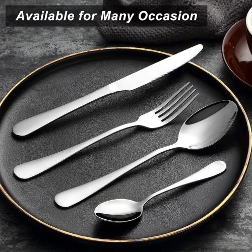 Détail de Pleafind Couverts 24 pièces Acier Inoxydable Miroir