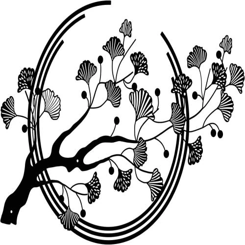 Décoration Murale Ginkgo en Métal - Idéale pour Salon et Chambre - Vue principale