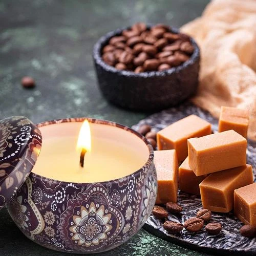Zoom sur Coffret Bougies Parfumées, Cadeau Noël, Fêtes, Anniversaire